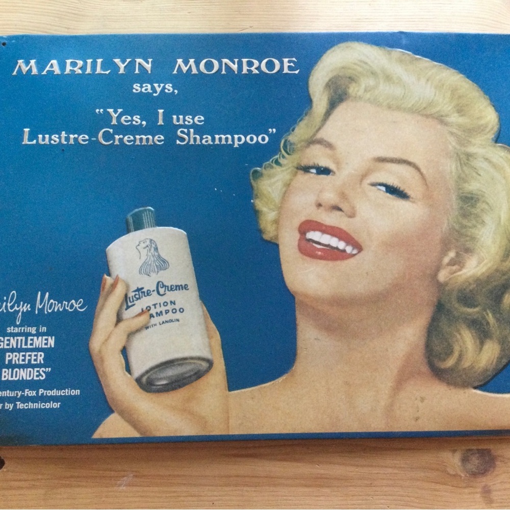 Vintage Marilyn Monroe Decorative Advertising Sign